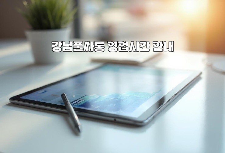 강남풀싸롱 영업시간 안내 강남풀싸롱 영업시간 안내