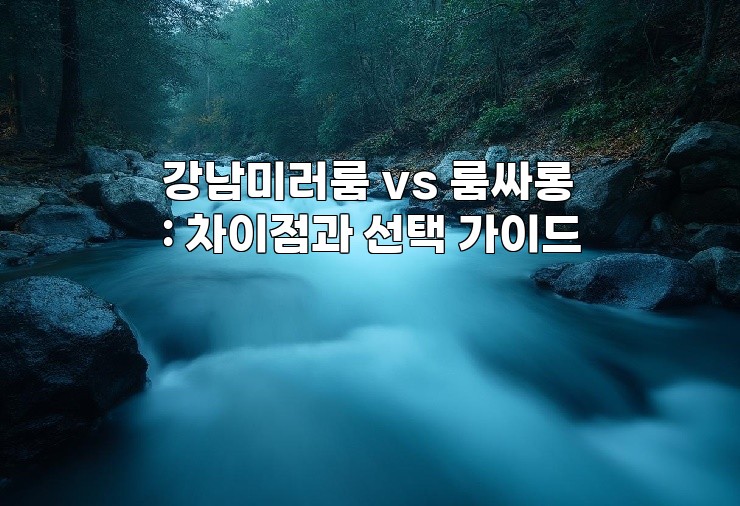 강남미러룸 vs 룸싸롱: 차이점과 선택 가이드 강남미러룸 vs 룸싸롱: 차이점과 선택 가이드